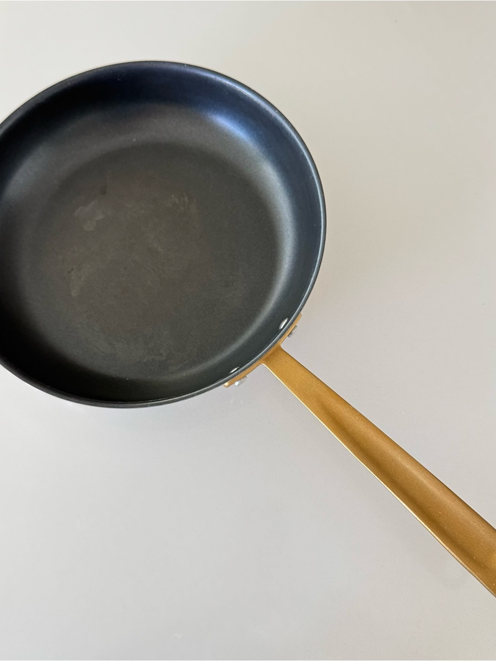 Chuck Hughes Black Nonstick Frying Pan with Gold Handle